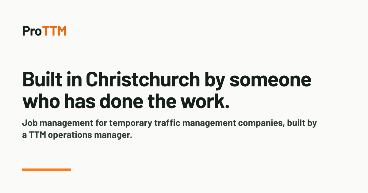 About ProTTM: built in Christchurch by a TTM operations manager